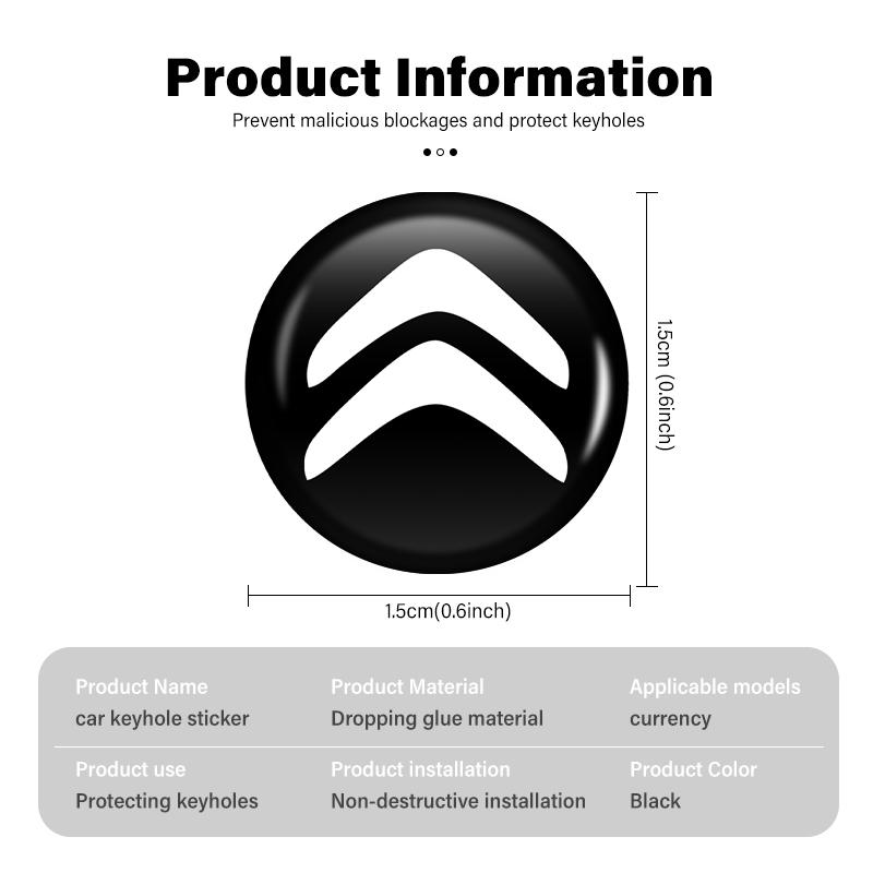 Car Door Handle Key Hole Protection Stickers Decoration Decals For Citroen C4 C3 C5 C1 C2 C6 C4L DS3 DS4 Berlingo Picasso Jumper