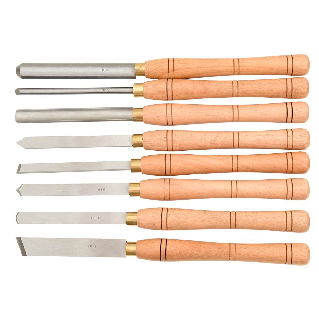 8 Piece Woodturning Chisel Set HSS