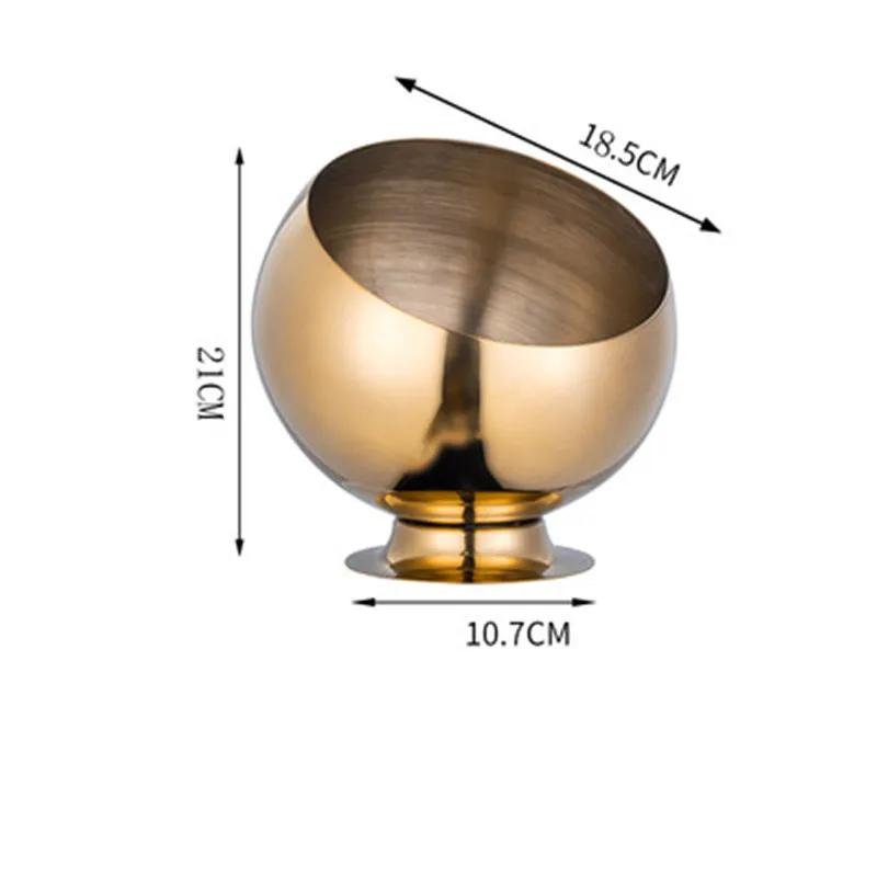 Золотая золотая нержавеющая стальная миска для хранения поднос для караоке-бара Миски Солонка Бутылка для хранения Банка для хранения Приправа Конфеты Соевый соус