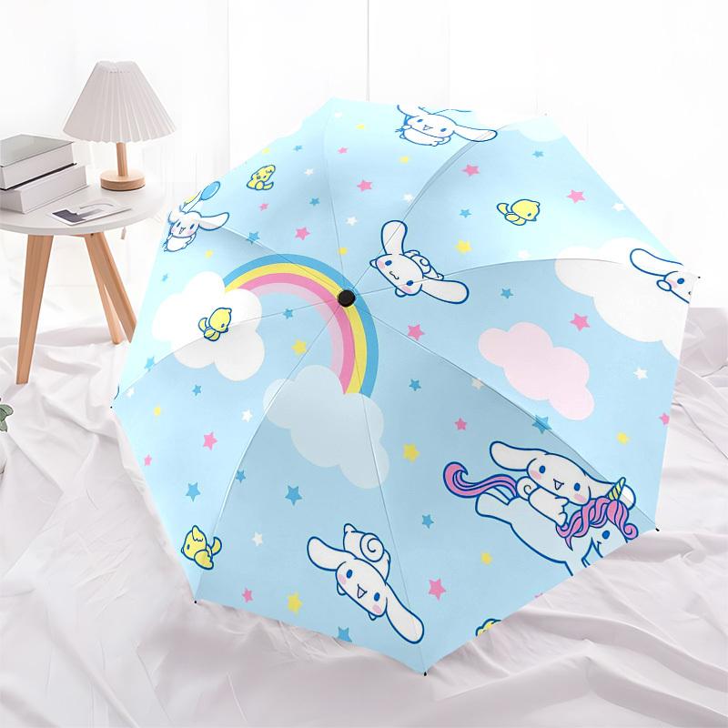 1pc Cinnamoroll Fantasy SkyUmbrella with Plastic Handle,Suitable for All Seasons Home Travel Outdoor UmbrellaSanlio149