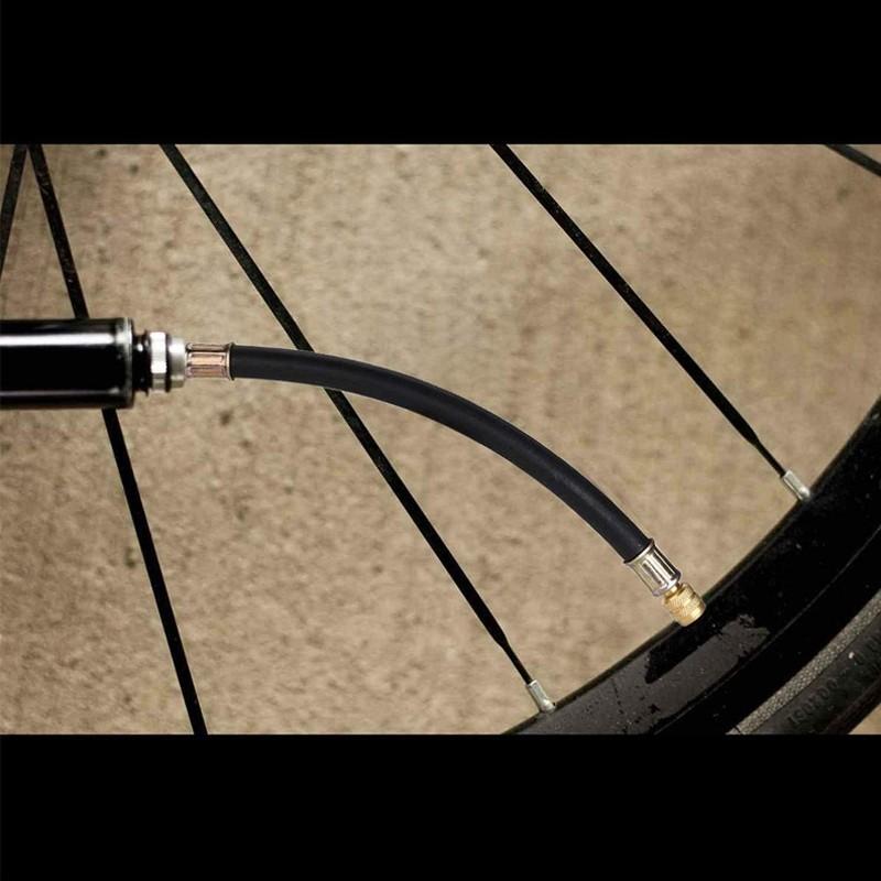 4Pcs 8" 210mm Flexible Tyre Valve Extensions Adapters for Car Motorbike Quad Trailer