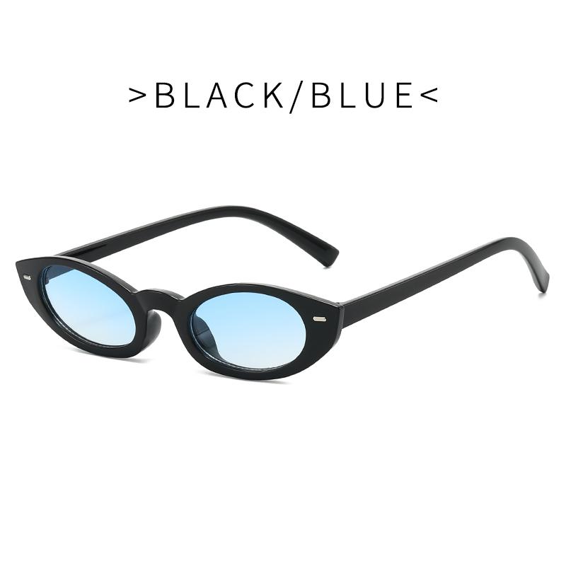 Retro Oval Cat-Eye Sunglasses – Vintage 90s Narrow Frame UV400 Fashion Eyewear for Women & Men