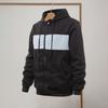 Men Autumn Winter Coat with Hood And Big Pockets Zipper Closure Drawstring Colorblock Sport