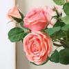 Simulation 3 Head Feel Moisturizing Honey Rose Home Living Room Decoration Pot Fake Flower Simulation Rose