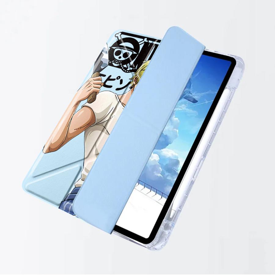 Y-Fold Holder Cover Tablet Case For iPad Pro 2025 Air 4 5 M3 M2 1 2 M4 11inch Pro 11th 10th 9th 8th 7th 12.9inch Mini 6 7 Anime