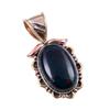 Natural Bloodstone Gemstone 925 Solid Sterling Silver TwoTone Pendant 1.25" N2T82