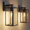 Outdoor Porch Wall Light, Waterproof Lantern with Frame and Clear Glass Shade, Modern Wall Light for Patio Entrance Corridor