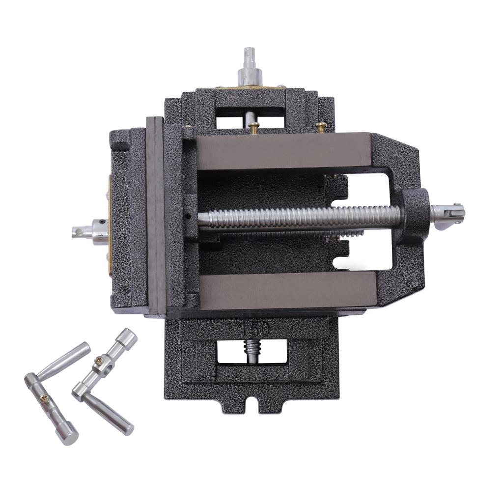 Heavy Duty 6" Mill Vise, High Hardness Steel Jaw, Cast Iron Drill Press Clamp Vice with Scale for CNC, Metalworking, Woodworking