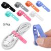 Headphones Storage Holder 4 Holes Cable Winder Cord Clip Earphone Cable Ptotector USB Wire Tie