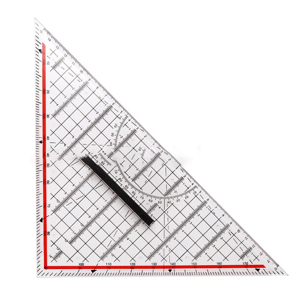 30cm Plastic Protractor Transparent Set Square with Handle Geometry Triangle Stationery Math Tool School Office Supplies