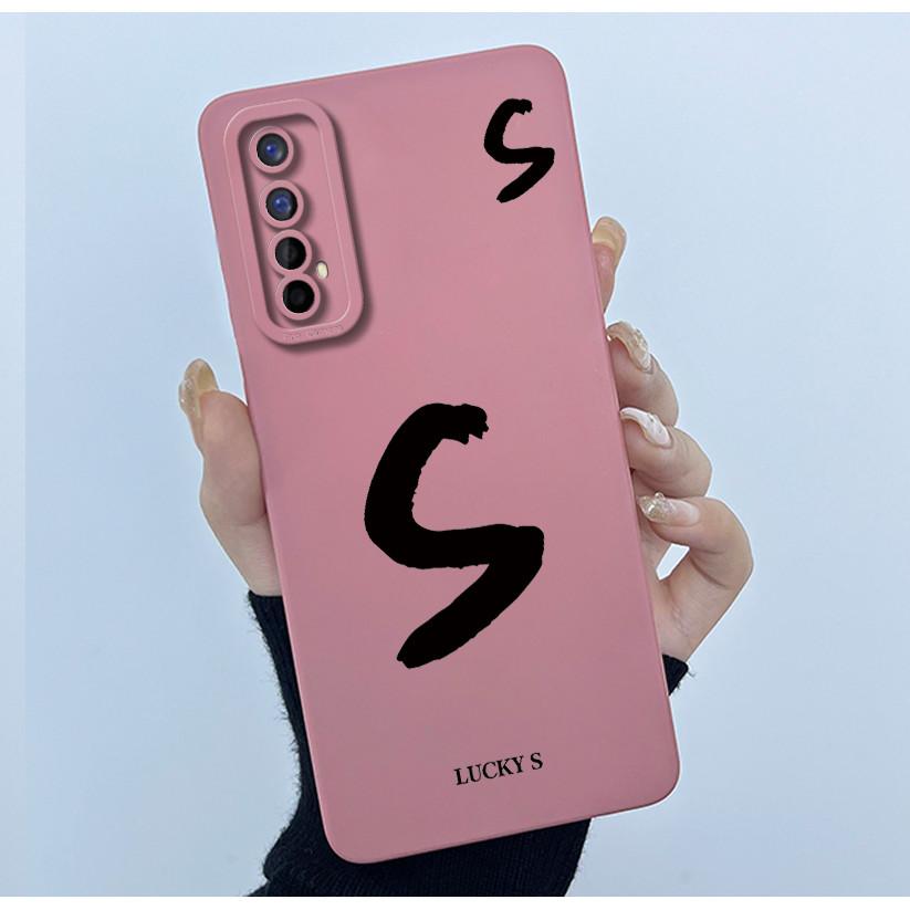 Для Realme 7 RMX2155 7 Pro RMX2170 Чехол Счастливой Начальной Буквой Мягкий Силиконовый Матовый Чехол для Телефона для Realme7 RMX2151 корпус