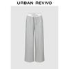 UR 2025 Autumn Women's Color-Block Drawstring Loose Wide-Leg Pants
