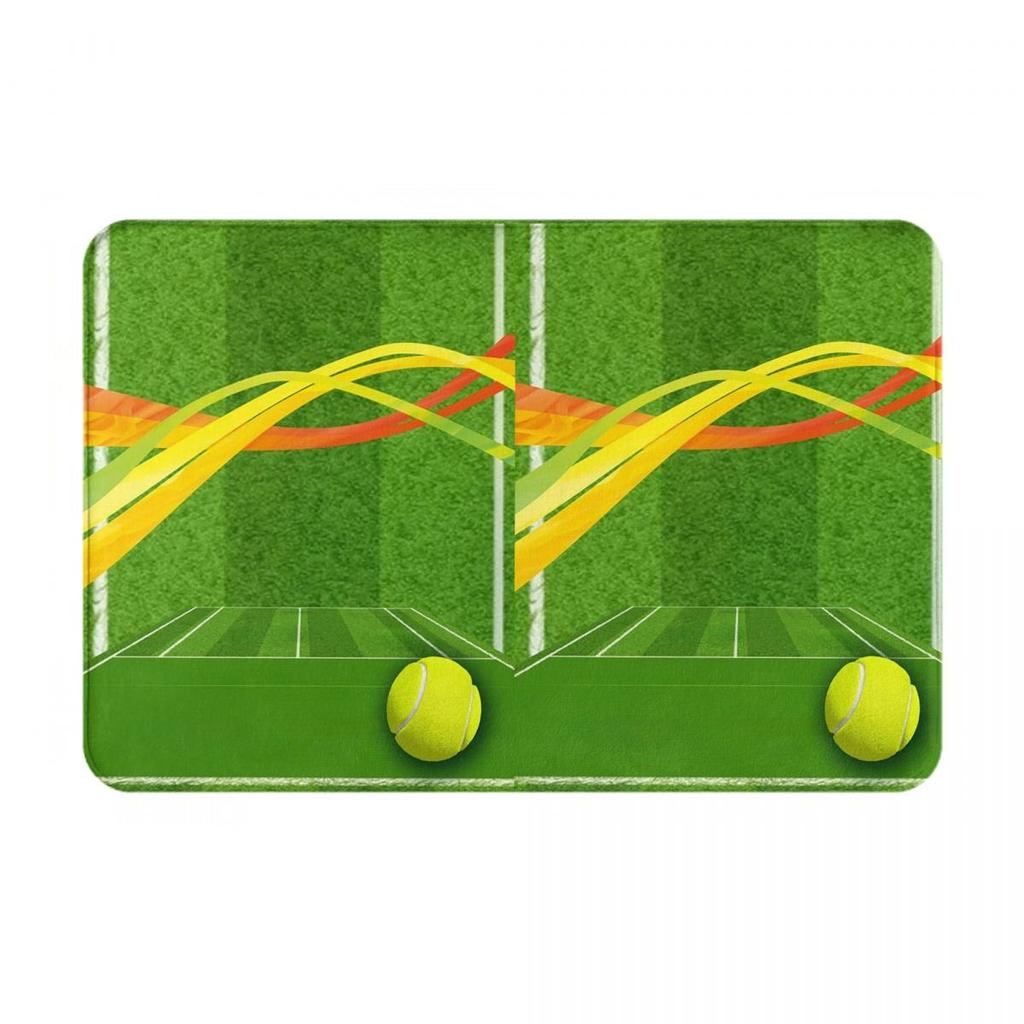 Tennis Court Pattern Anti-slip Doormat Floor Mat Cushion Carpet Rug for Kitchen Entrance Home Bedroom Footpad Mats