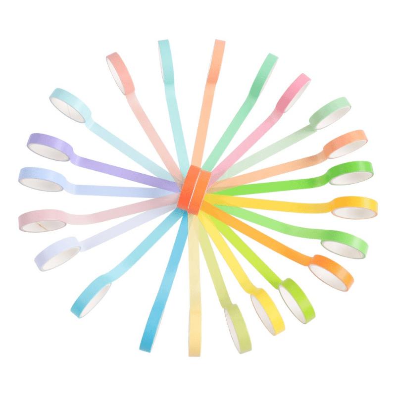 10 шт., набор лент радужного цвета Васи, цвета макарон, клейкие маскировочные ленты, наклейки, украшения, маркер, этикетка «сделай сам»