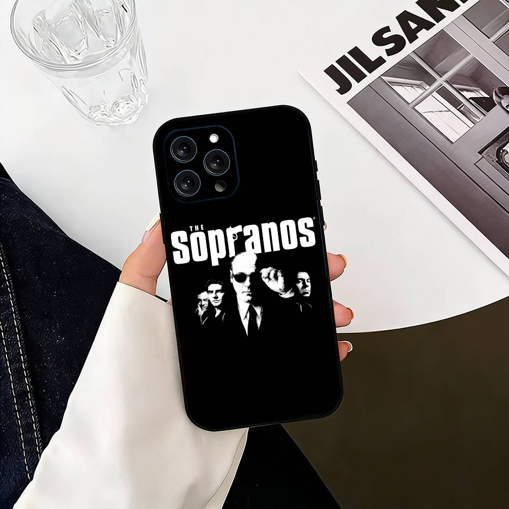 Чехол для телефона The-e S-sopranos Для iPhone 17, 16, 15, 14, 13, 12, 11 Plus, Pro Max, Другие Мягкий Черный Чехол