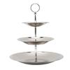 Tiered Serving Tray Stainless Steel Large Capacity Multi Functional Fruit Pastry Holder Cupcake