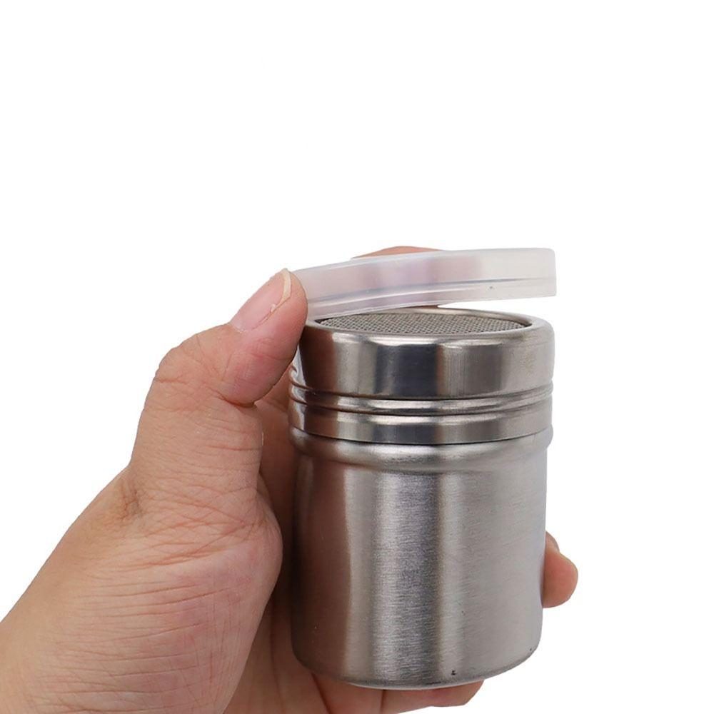 Stainless Steel Sugar Powder Sieve Seal Seasoning Tank Durable Powder Spreader  Home