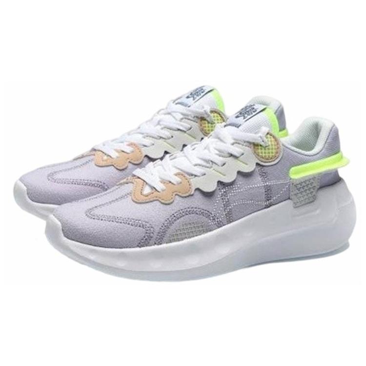 Li Ning Getaway Амортизирующие Нескользящие Износостойкие Низкие Беговые Кроссовки Женские Светло-сиреневые ARHR052-4
