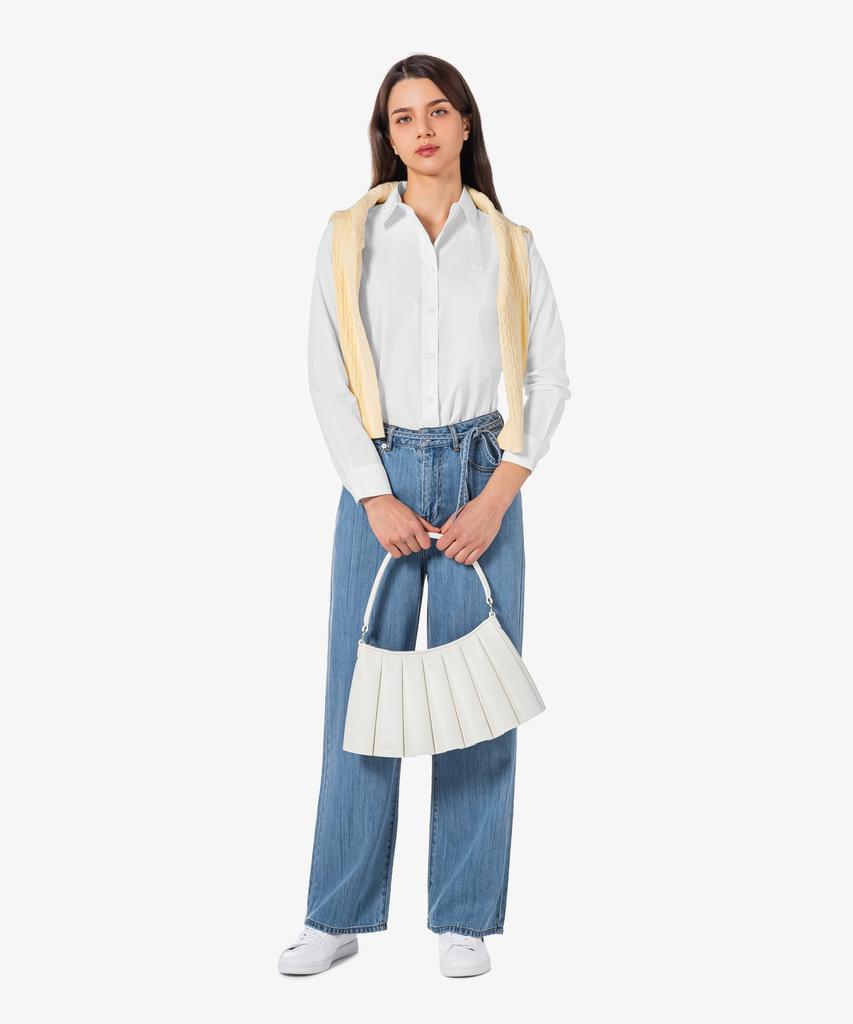 LACOSTE Women'S Poplin Solid Shirt Cf694E-56G 001