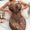 Sexy Lingerie Vintage Jacquard Strapless Elastic Bodycon Open Crotch Backless Camisole Bodystocking
