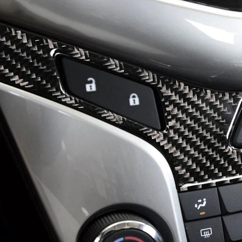 Для Chevrolet Cruze 2009-2015 углеродное волокно салона автомобиля Центральная кнопка управления панель отделка наклейка аксессуары для стайлинга автомобиля