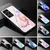 Мраморный чехол из закаленного стекла для Samsung Galaxy S23 Ultra 5G, модная стеклянная задняя крышка для Samsung S23 Plus / S23 Ultra