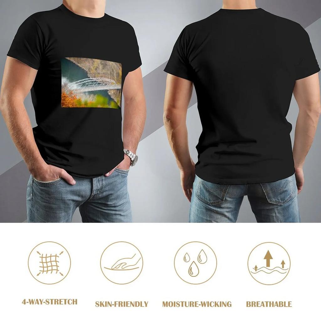 One View From New River Gorge T-Shirt Street Wear Baggy Shirts Heavyweight T Shirts For Men