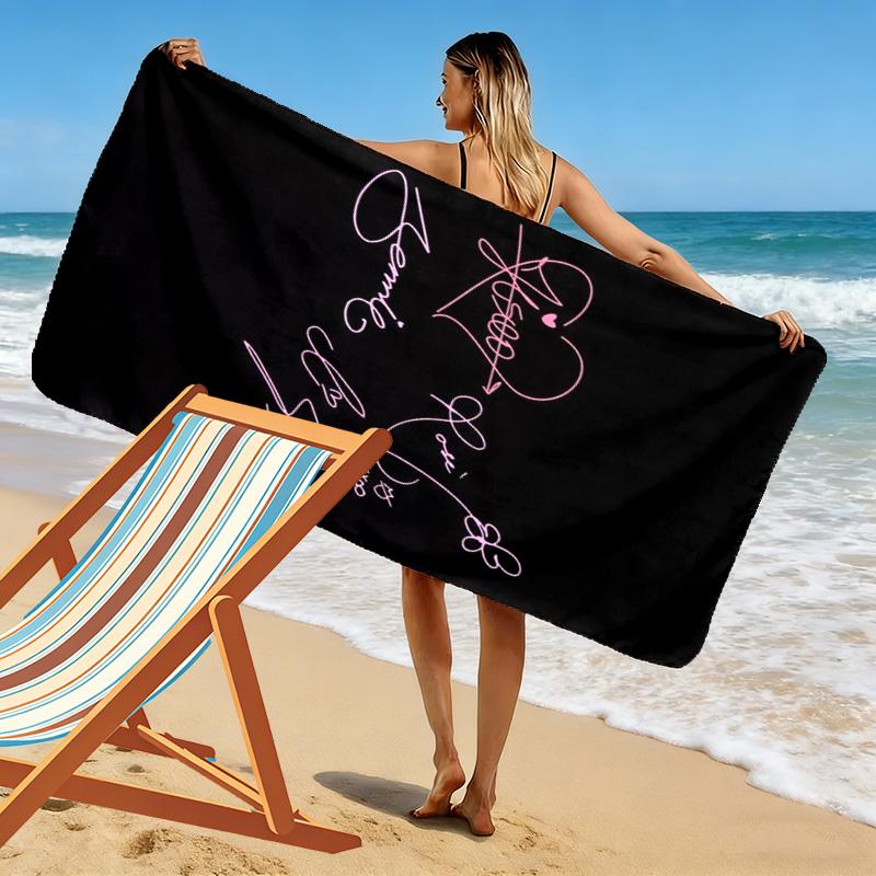 Blackpink Heartbeat Glow beach towel Beach towel for vacation photos Portable for travel Outdoor pool towel Absorbent bath towel swim