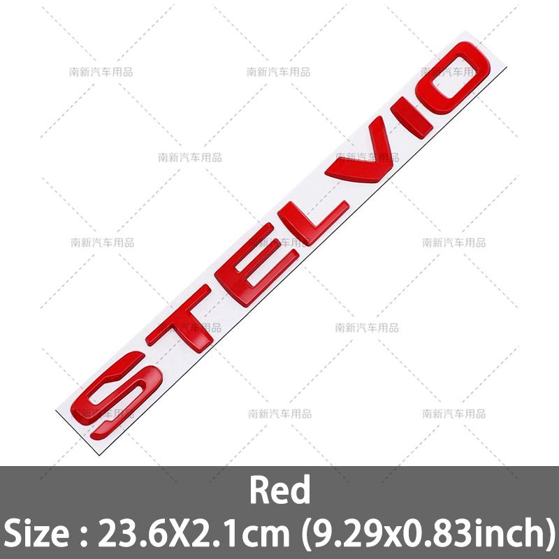RZUD8 3D Metal Q2 Q4 Letter Badge Rear Giulia Stelvio Trunk Emblem Car Stickers For Alfa Romeo Giulia Stelvio Car Styling Accessories