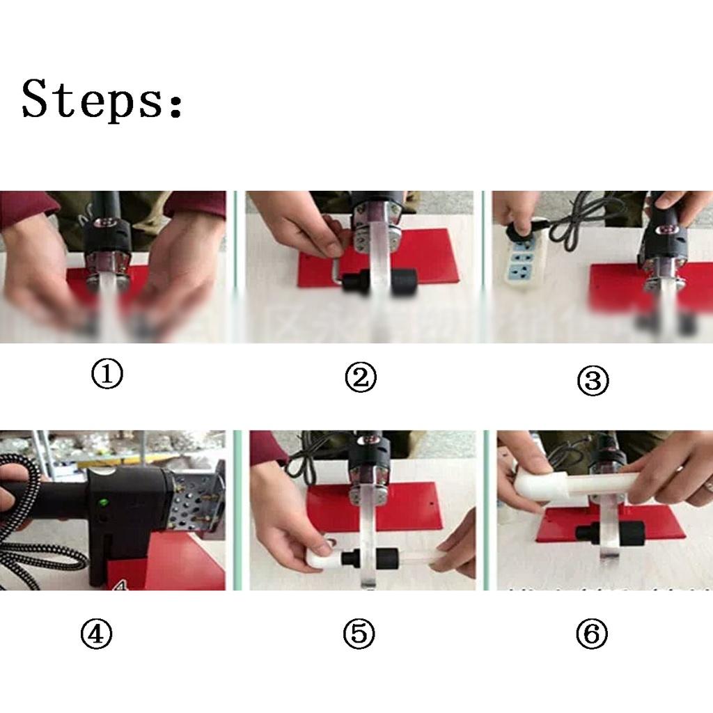 1200 Вт 20-110 мм электрический трубосварочный аппарат, набор насадок для нагревательных инструментов для PPR PB PE, пластиковая трубка PPR, сварочный аппарат горячего расплава