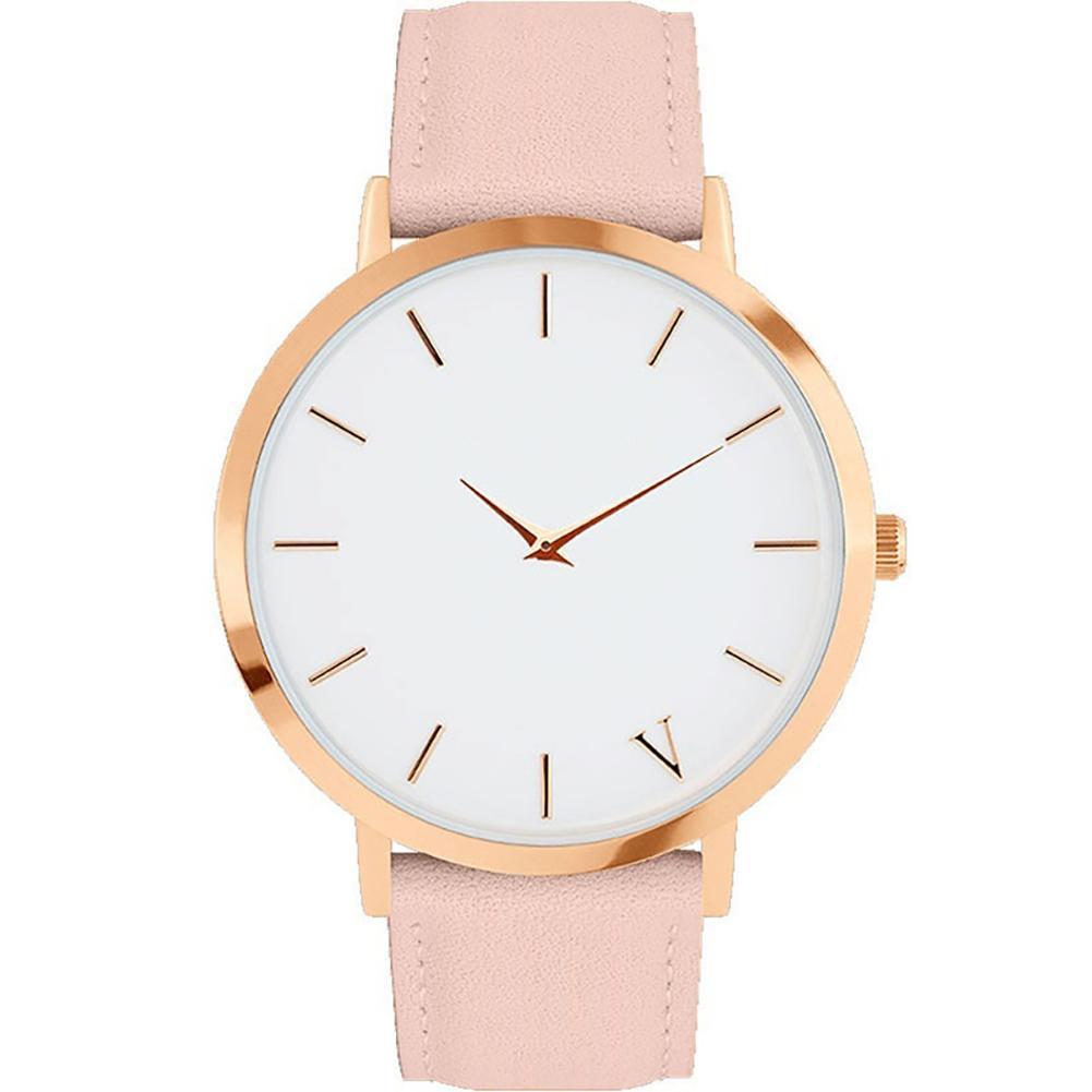 Женские и мужские дизайнерские кварцевые аналоговые наручные часы с кожаным ремешком