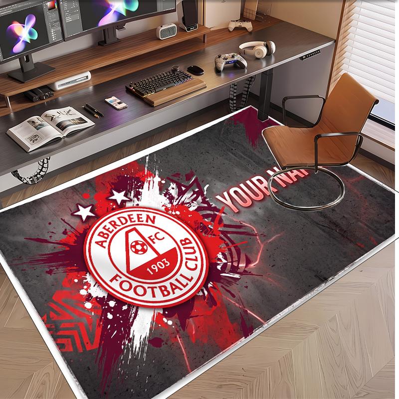 Personalized Crystal Velvet Carpet Aberdeen FC Pattern Non Slip Floor Rug