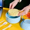 Instant Noodle Bowl With Tableware Large Capacity Environmentally Friendly Wheat Straw Draining Water Bowl Handle Anti-scalding