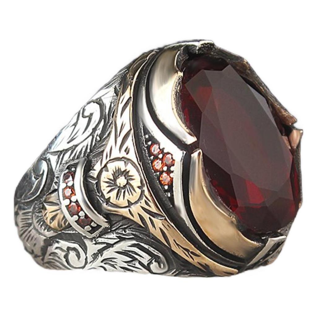 Мужское кольцо из стерлингового серебра 925 пробы с кристаллами, модный аксессуар для мужчин, эксклюзивный подарок для мужа