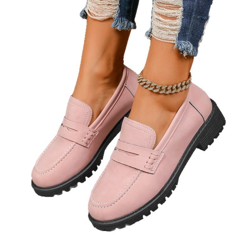 Женские лоферы на платформе широкой полноты, туфли на массивном каблуке в британском стиле, винтажная повседневная обувь для женщин