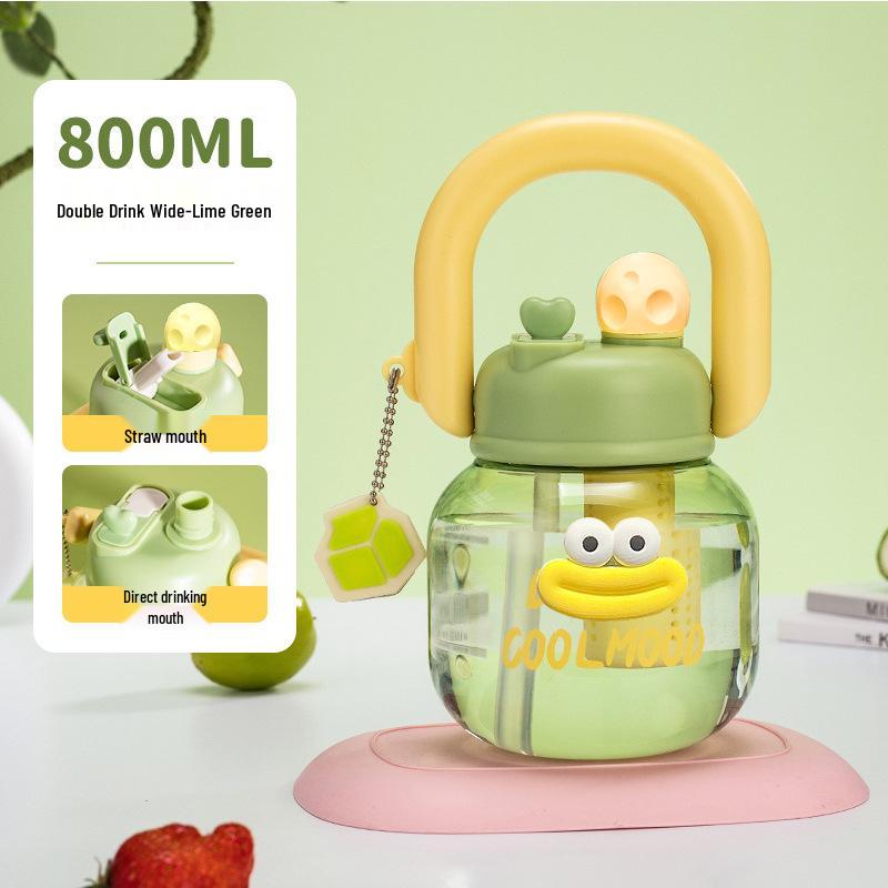 Summer Celebrity Large Capacity Insulated Tumbler - Cartoon Ice Buster Straw Cup for Kids