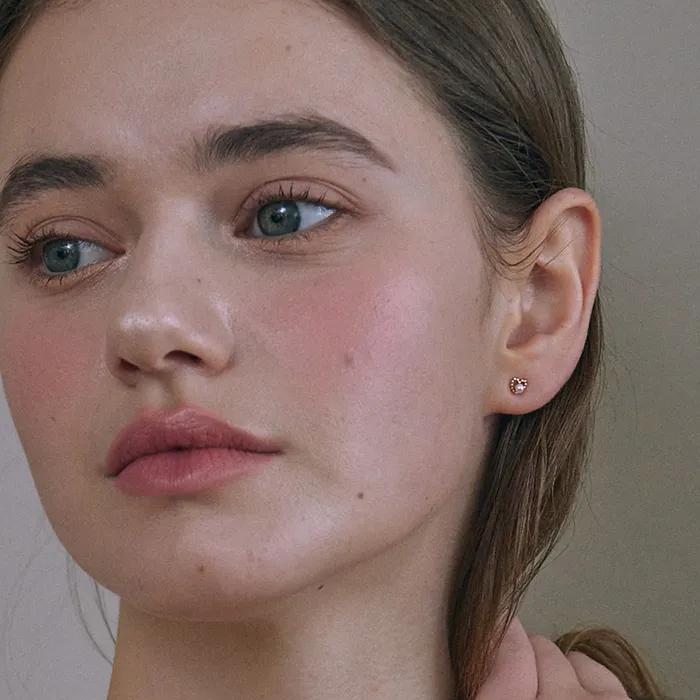 Серьги из пресноводного жемчуга с золотым (14K) дизайном в виде точки и сердца