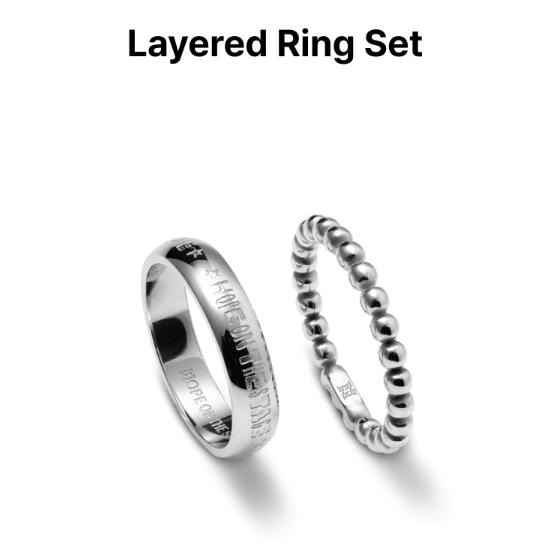 2-й предварительный заказ j-hope Tour HOPE ON THE STAGE Многослойный набор колец