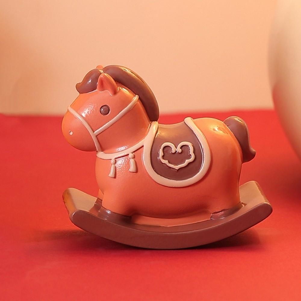 Resin Zodiac Horse Figurines Cute Horse Figures Ornament Spring Festival