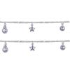 [R4055] - Rhodium-plated Silver 'Lucky Charm' Bracelet (rhodium) - 8 Mm