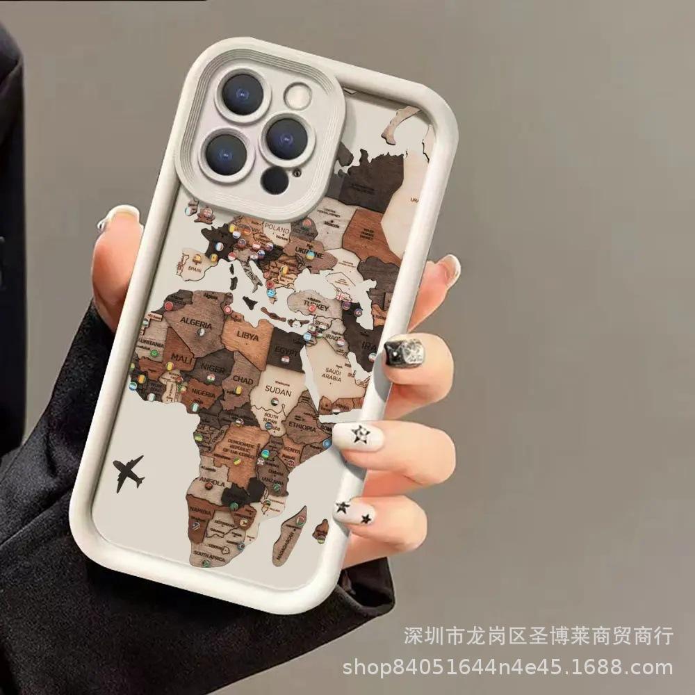 Aircraft map for Apple 15 mobile phone case iphone12promax set 14/13/11/XR emery 16