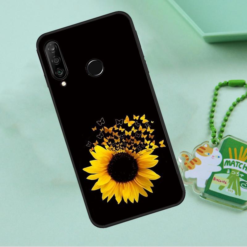 Красивый Желтый Подсолнух Для Huawei Nova 12i 12s 7i 8i 11i 9 10 SE Y90 Y60 Y70 Y72 Y61 Y91 P30 P40 Lite P60 Pro Чехол
