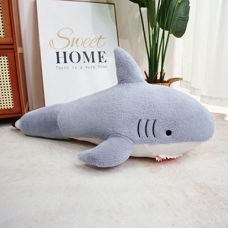 Креативная мягкая подушка-ручка в виде акулы, плюшевая игрушка, кукла, кукла-акула синего цвета, домашняя подушка, тряпичная кукла для мальчиков