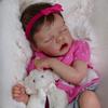 Cute 18 Inch Reborn Dolls Twin A Full Vinyl/Cloth Body Newborn Babies Doll with Closed Eyes Real Looking Reborn Toddler Girl Dolls Kid's Birthday Gift