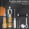 Полоски для сшивания ремней Набор для самостоятельного шитья кожи Шило для рукоделия Край кожи Вощеная нить Инструменты для ручного шитья Инструменты для ремонта холста для сапожника