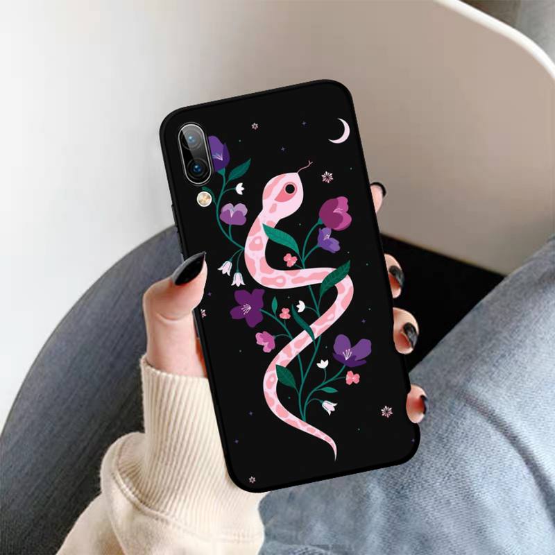 Чехол для телефона со змеей и цветком змеи для OPPO A9 A7 A3S A1K F5 Reno 2 Z Realme 6 5 Pro C3 Vivo Y91C Y51 Y31 Y19 Y17 Y11 V17