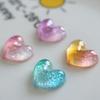 10 Pcs New Lovely Mini Colour Cartoon Bicolor Heart Resin Scrapbook Diy Jewellery Hairpin Accessories Decorate Craft A76
