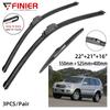 3 шт. щетки стеклоочистителя для TOYOTA Prado 120 J120 2002-2009 22 "21" 16 "подходят для переднего лобового стекла, щетки для окон, резак, аксессуары