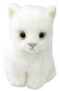 Realistic Plush Kitten Approximately 20cm White Cat with Odd Japanese-made Cat, (sitting, Eyes)