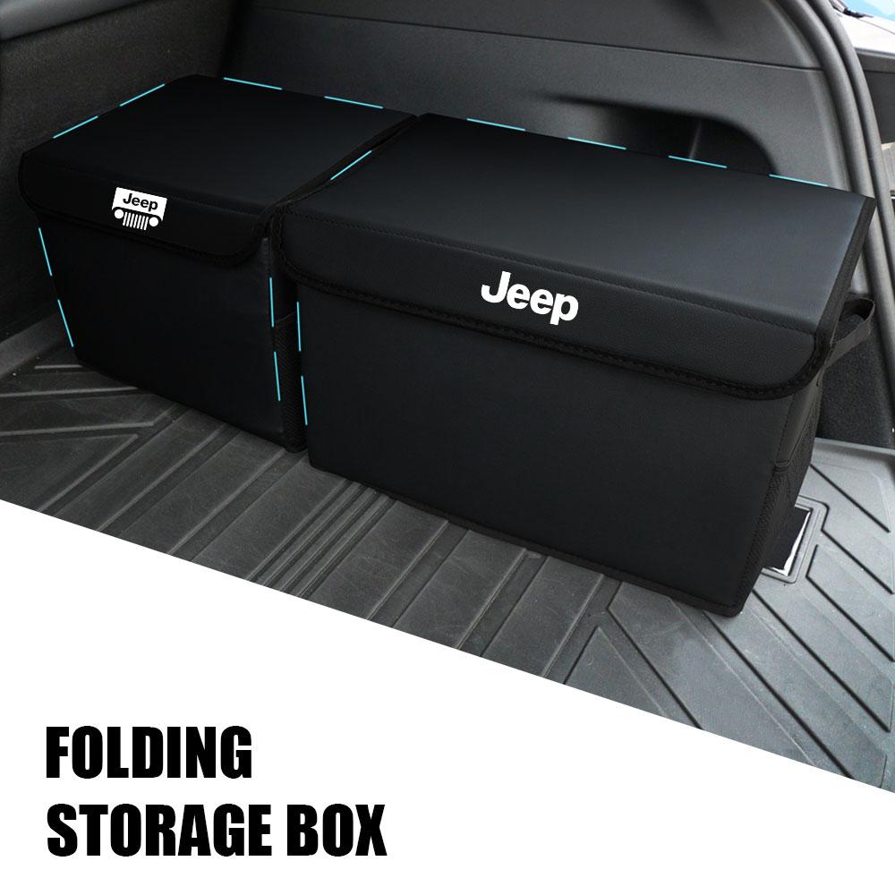 ANP2 Car Rear Trunk Folding Storage Box Organizer Bag Decor For Jeep Renegade Compass Grand cherokee wk2 Wrangler Rubicon Accessories